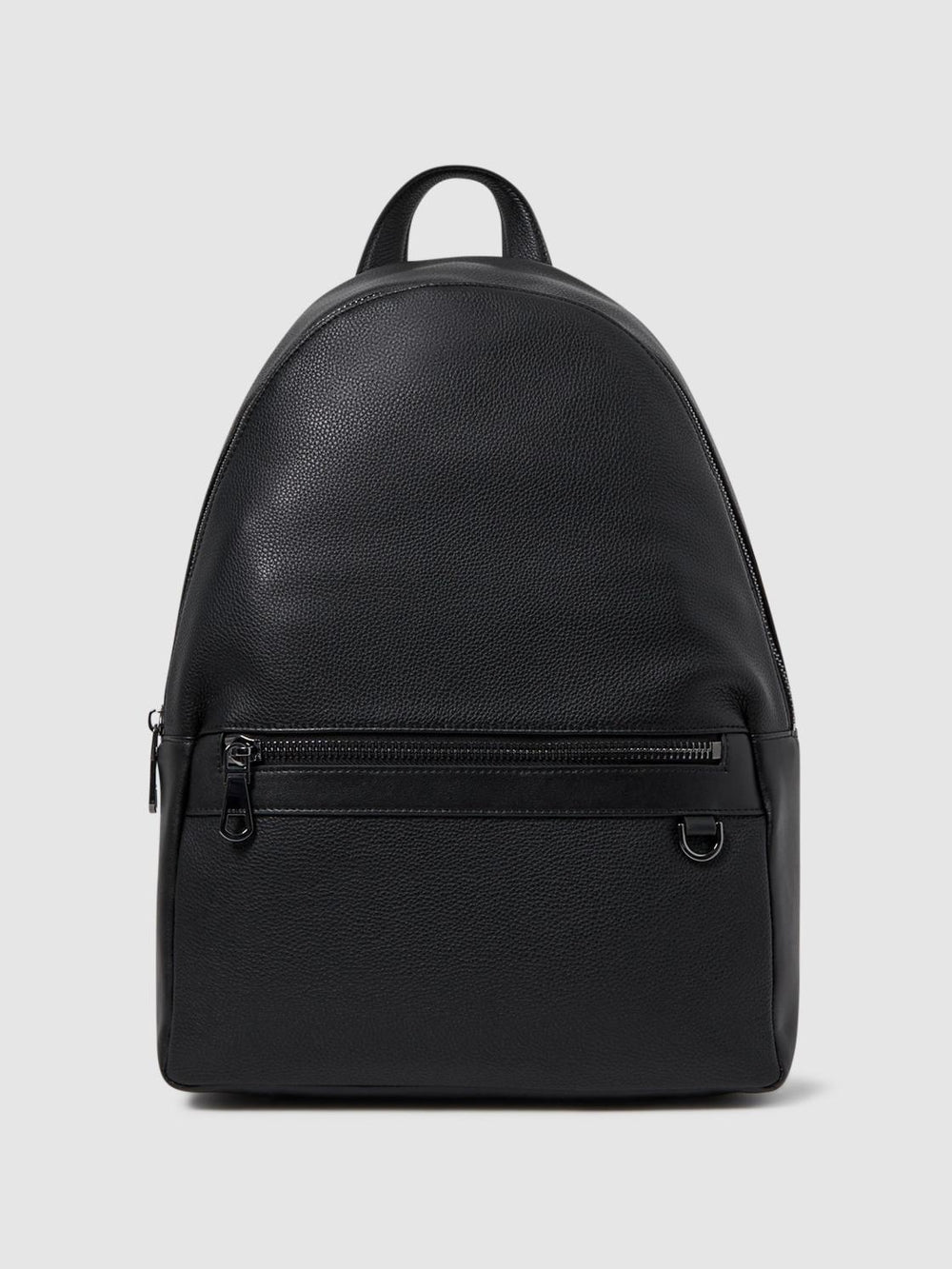 Reiss Bags &amp; Wallets | Drew Leather Zipped Backpack Black - Men