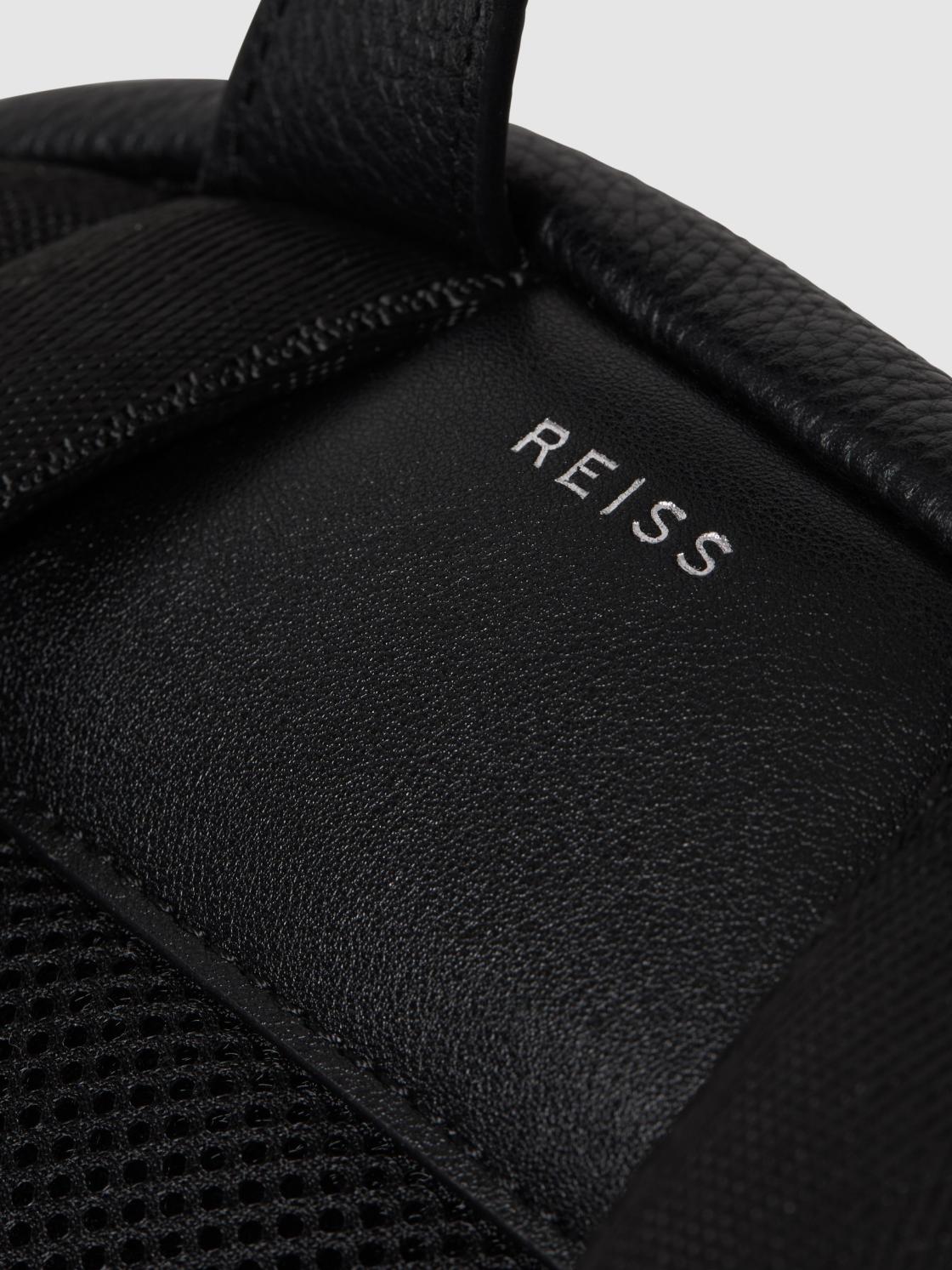 Reiss Bags &amp; Wallets | Drew Leather Zipped Backpack Black - Men