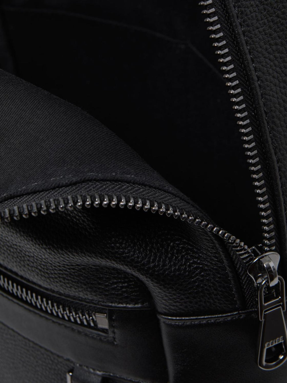 Reiss Bags &amp; Wallets | Drew Leather Zipped Backpack Black - Men