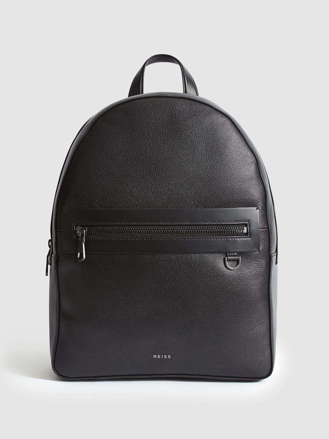 Reiss Bags &amp; Wallets | Ethan Leather Backpack Black - Men