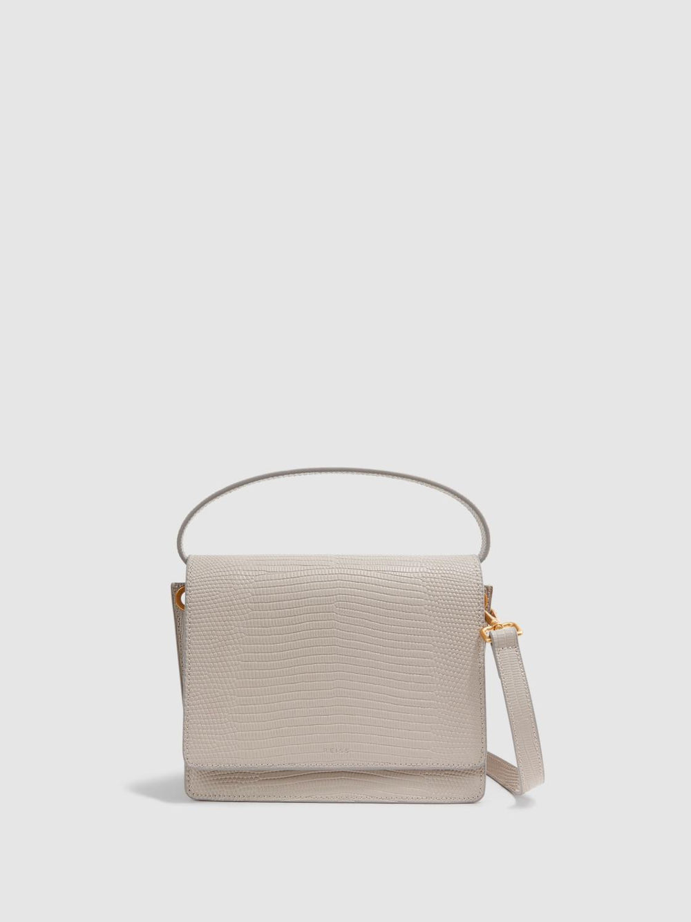 Reiss Bags | Windsor Grained Leather Mini Bag Grey - Women