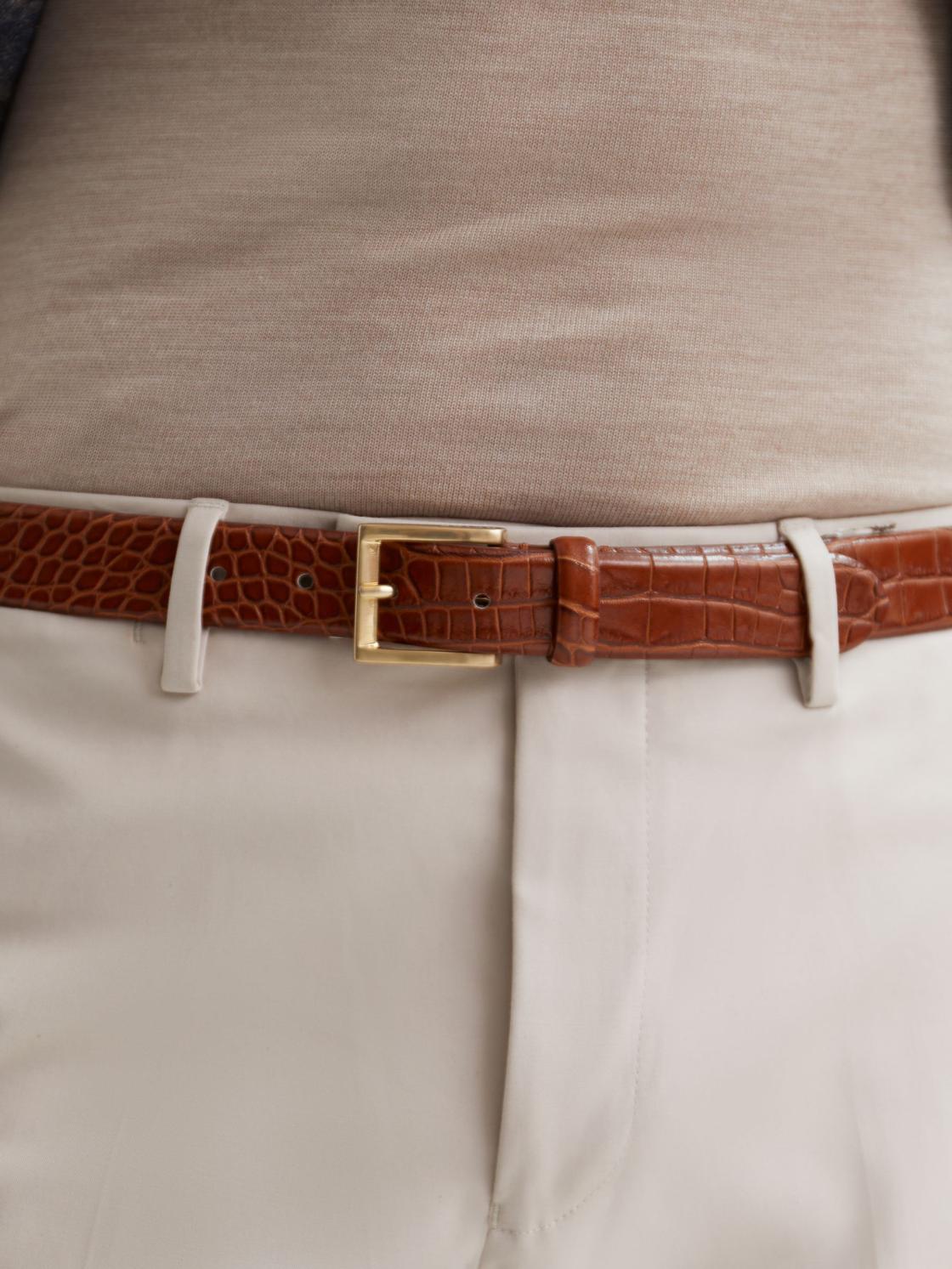 Reiss Belts | Albany Leather Belt Black/gunmetal - Men
