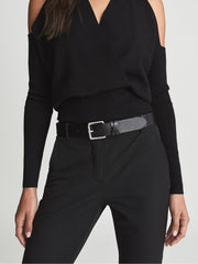 Reiss Belts | Annexe Leather Belt Black - Women