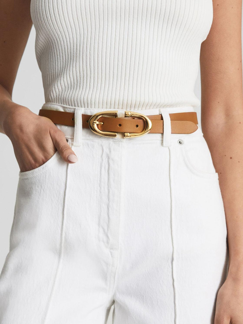 Reiss Belts | Bailey Horseshoe Belt Black - Women