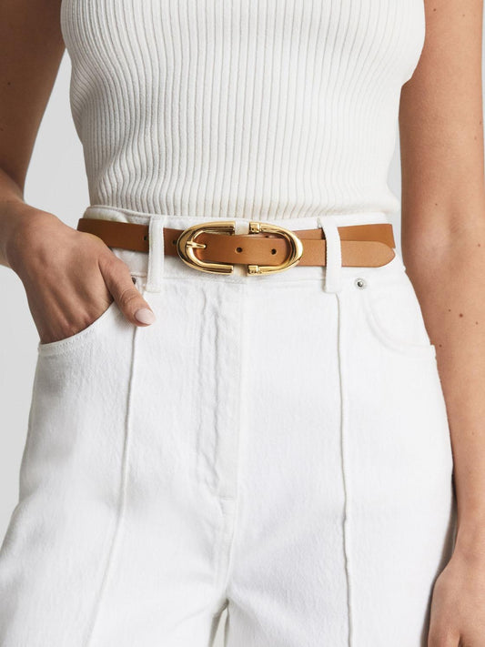 Reiss Belts | Bailey Horseshoe Belt Black - Women