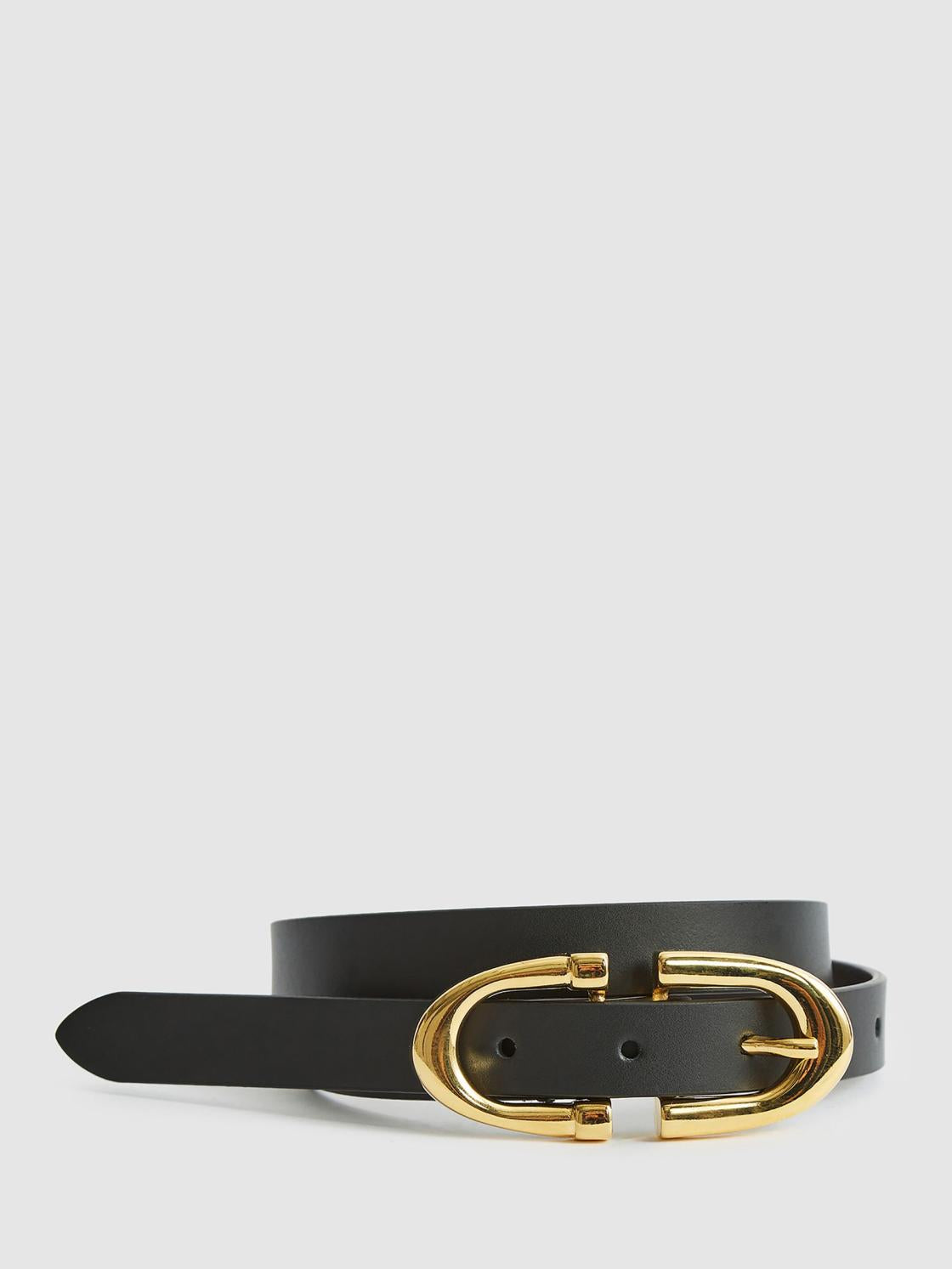 Reiss Belts | Bailey Horseshoe Belt Black - Women