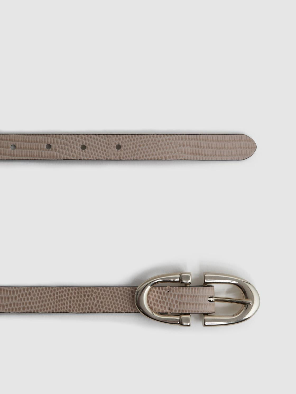 Reiss Belts | Bailey Horseshoe Buckle Leather Belt Blush - Women