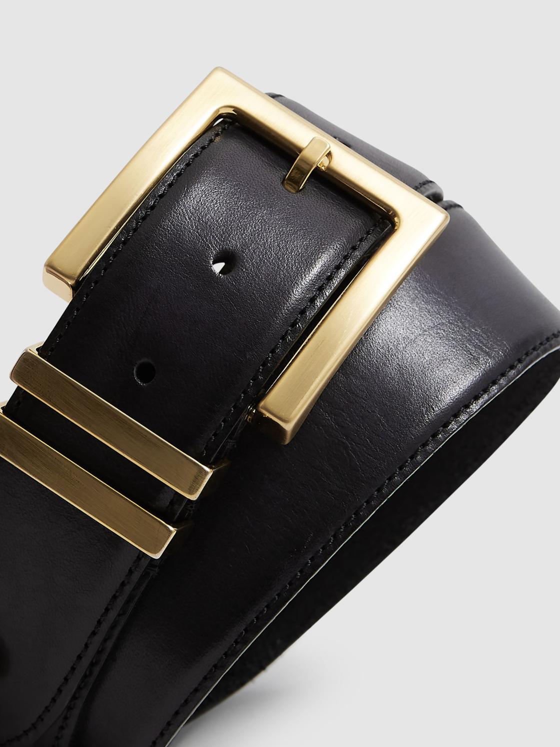 Reiss Belts | Brompton Leather Belt Black - Women