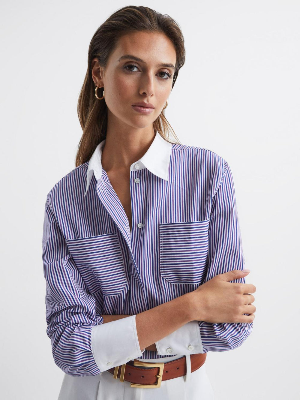 Reiss Belts | Brompton Leather Belt Black - Women