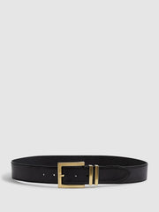 Reiss Belts | Brompton Leather Belt Black - Women
