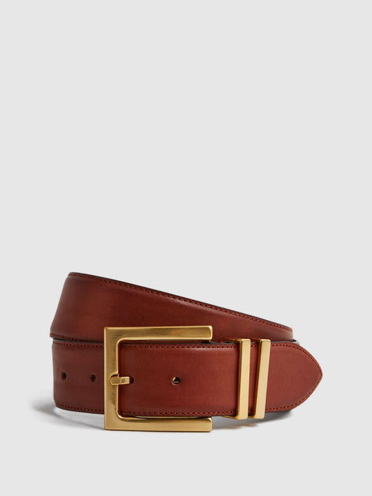 Reiss Belts | Brompton Leather Belt Black - Women