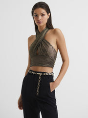 Reiss Belts | Camilla Oval Chain Belt Gold - Women