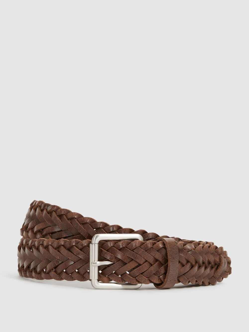 Reiss Belts | Carlton Woven Leather Belt Black - Men