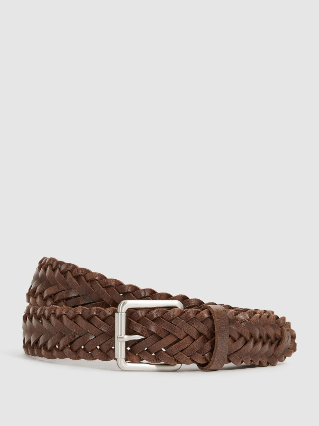 Reiss Belts | Carlton Woven Leather Belt Black - Men