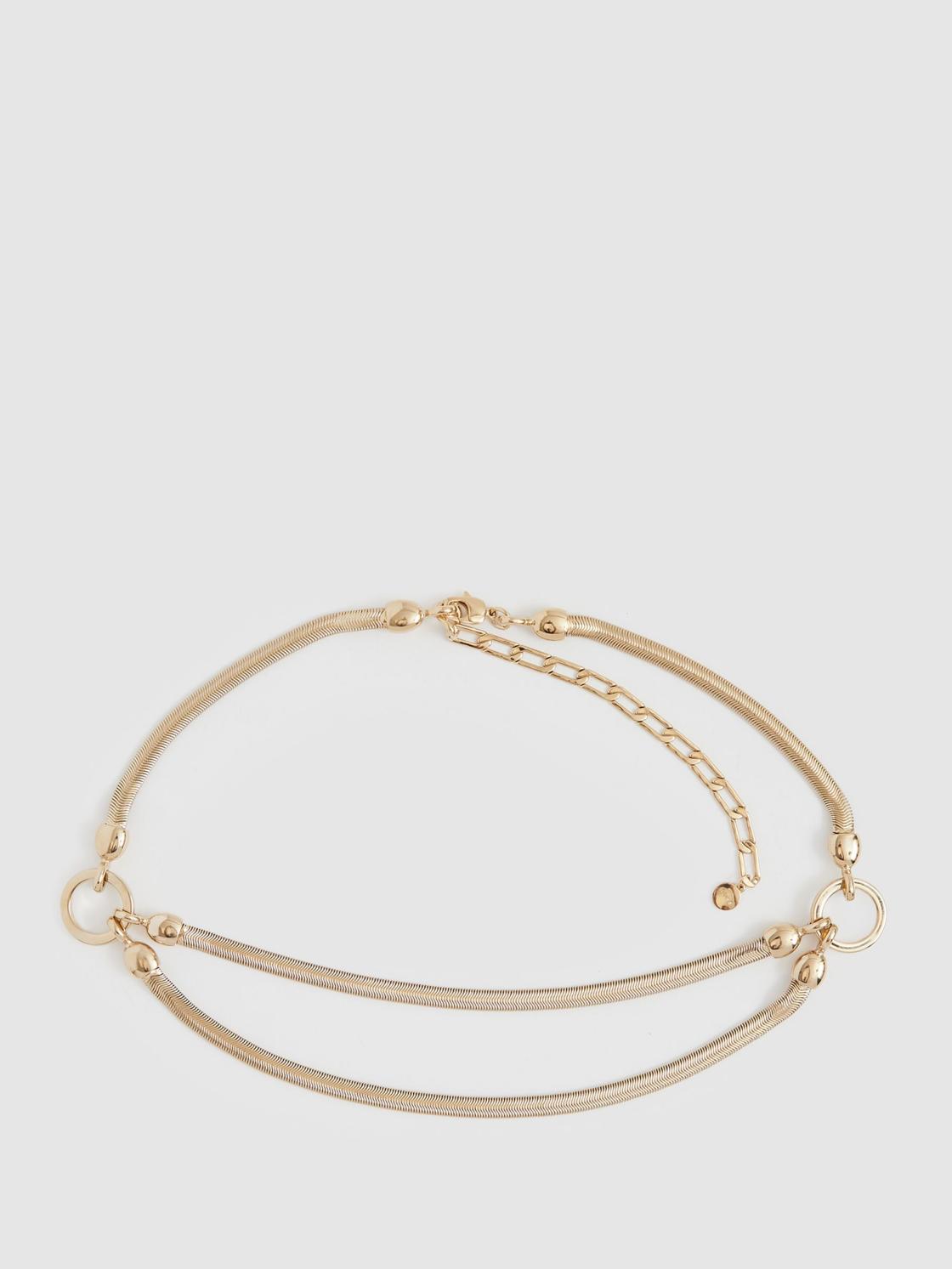 Reiss Belts | Cleo Snake Chain Belt Gold - Women