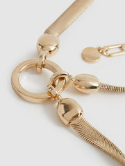 Reiss Belts | Cleo Snake Chain Belt Gold - Women