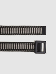 Reiss Belts | Daisy Raffia Buckled Belt Black/neutral - Women