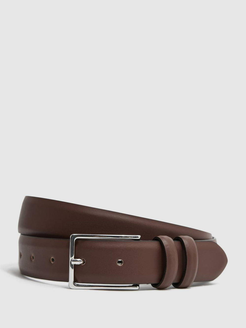 Reiss Belts | Dante Smooth Leather Belt Black - Men