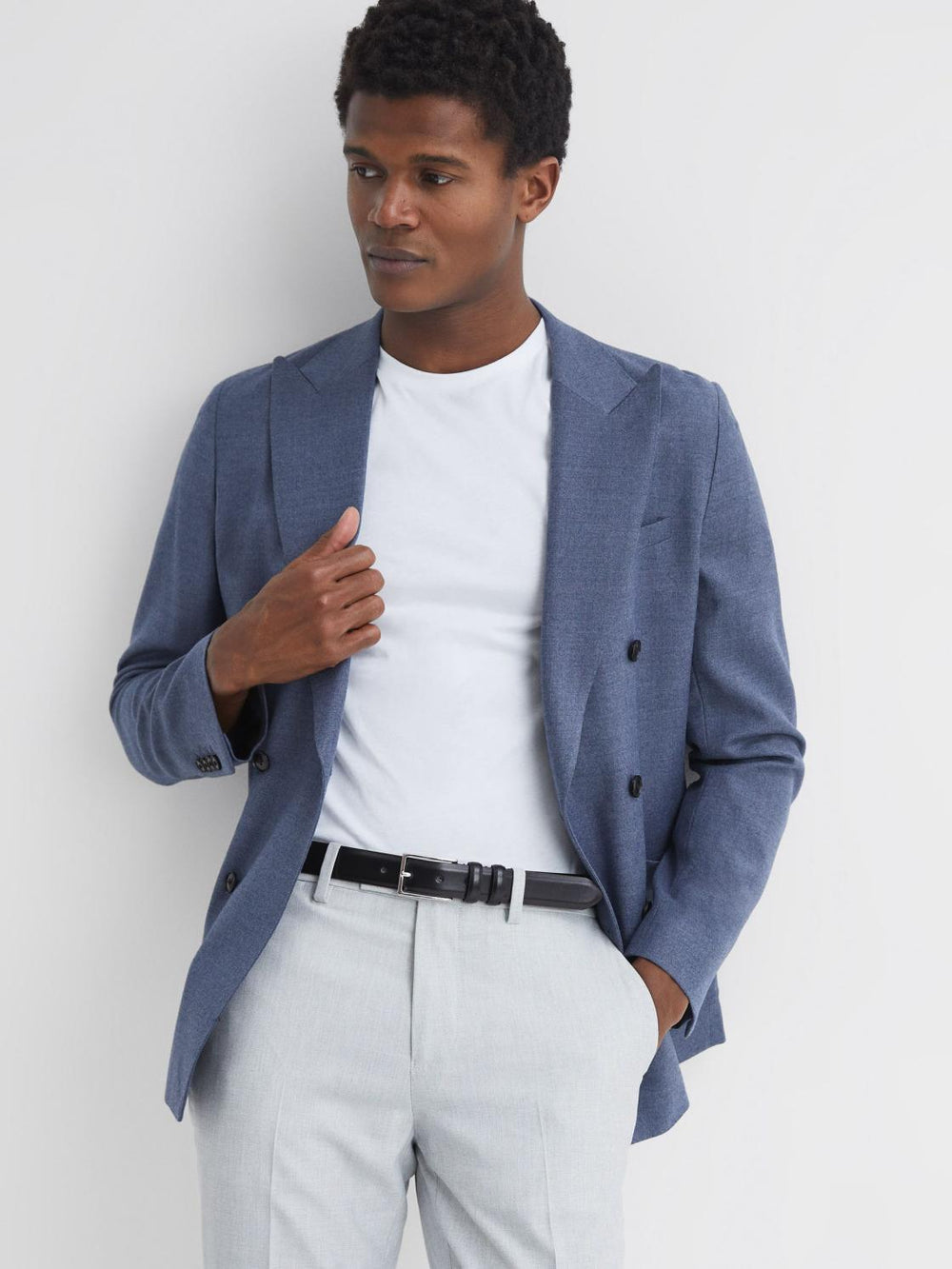 Reiss Belts | Dante Smooth Leather Belt Black - Men