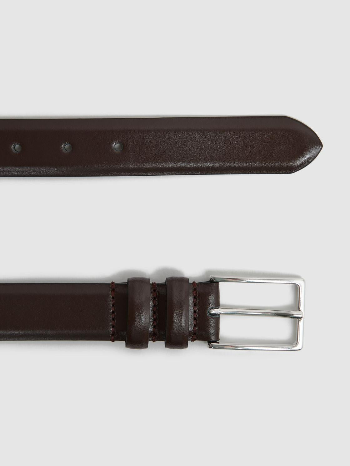 Reiss Belts | Dante Smooth Leather Belt Black - Men
