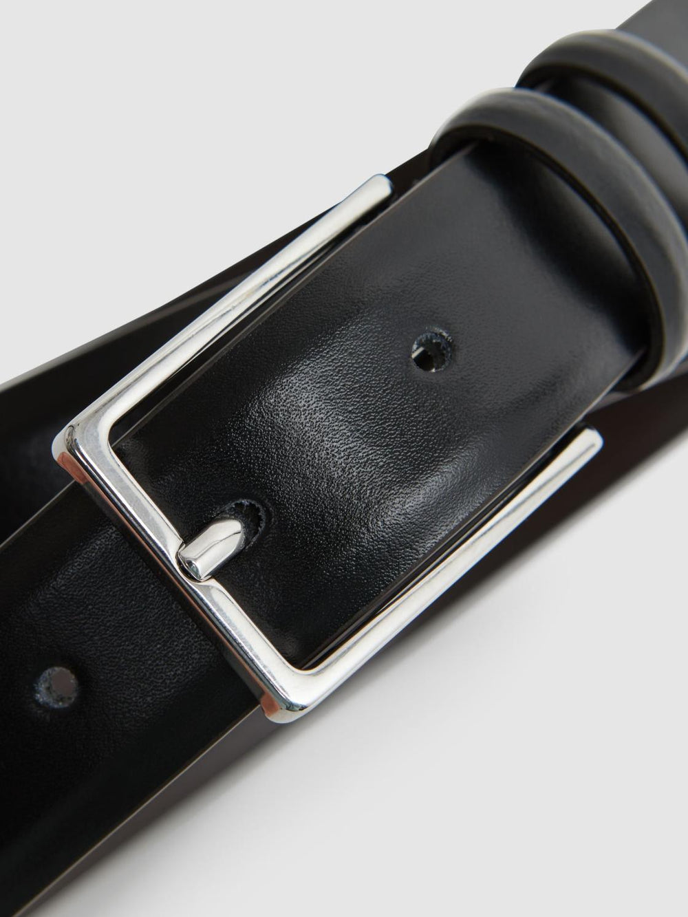Reiss Belts | Dante Smooth Leather Belt Black - Men