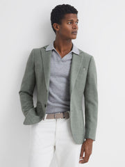 Reiss Belts | Elmont Woven Belt Stone - Men