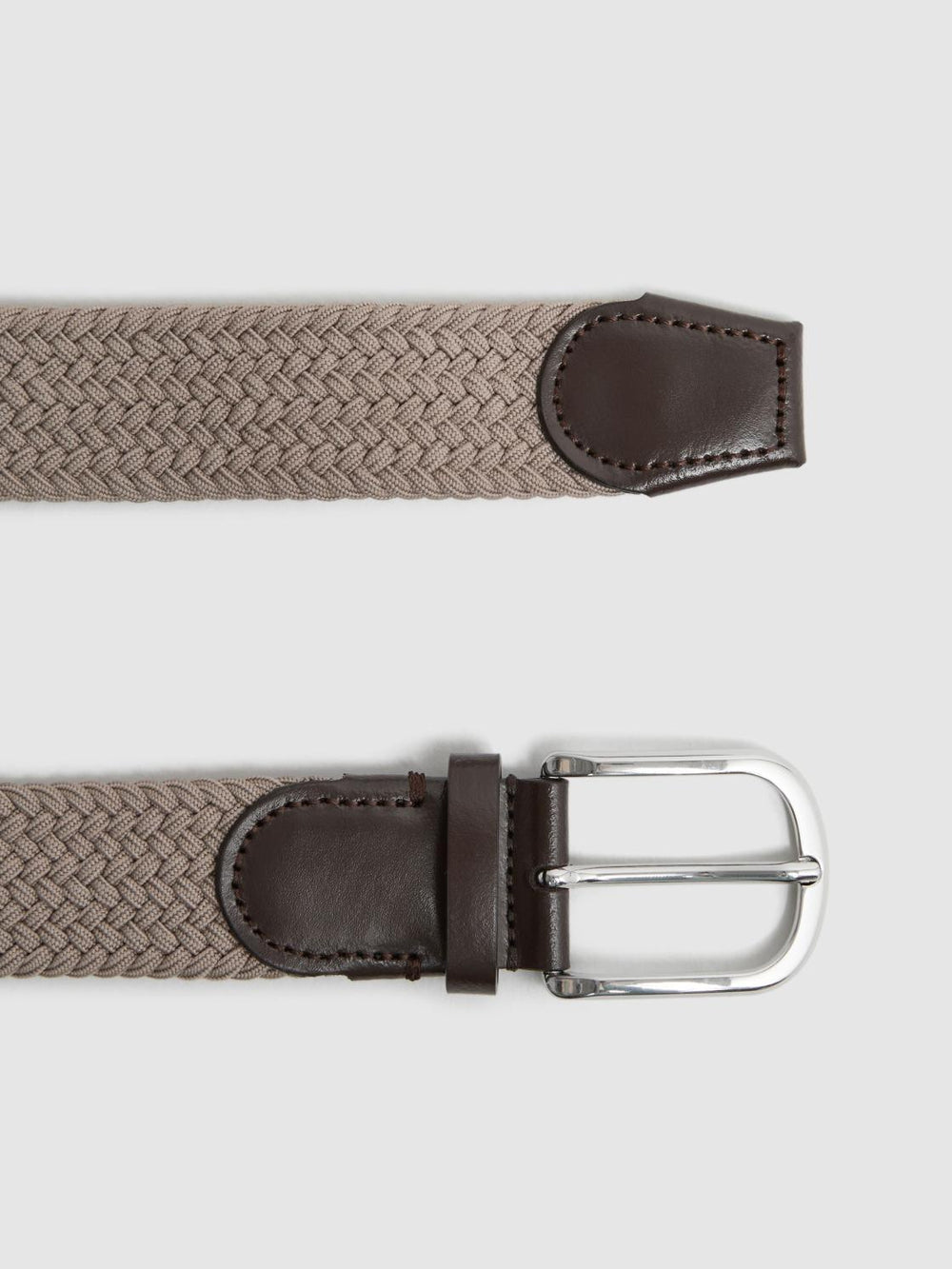 Reiss Belts | Elmont Woven Belt Stone - Men