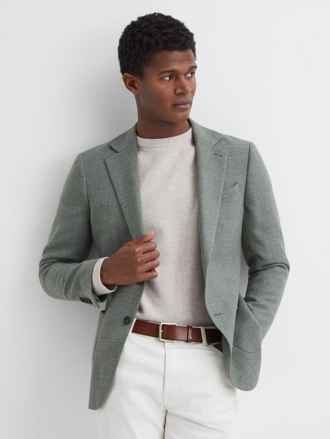 Reiss Belts | Grayson Leather Rivet Belt Black - Men