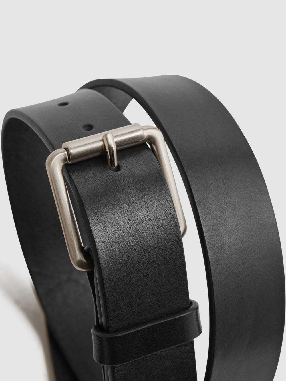 Reiss Belts | Grayson Leather Rivet Belt Black - Men