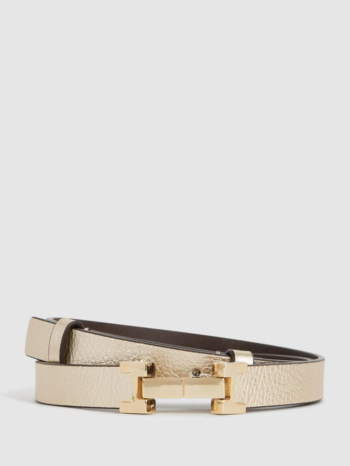 Reiss Belts | Hayley Leather Square Hinge Belt Black - Women