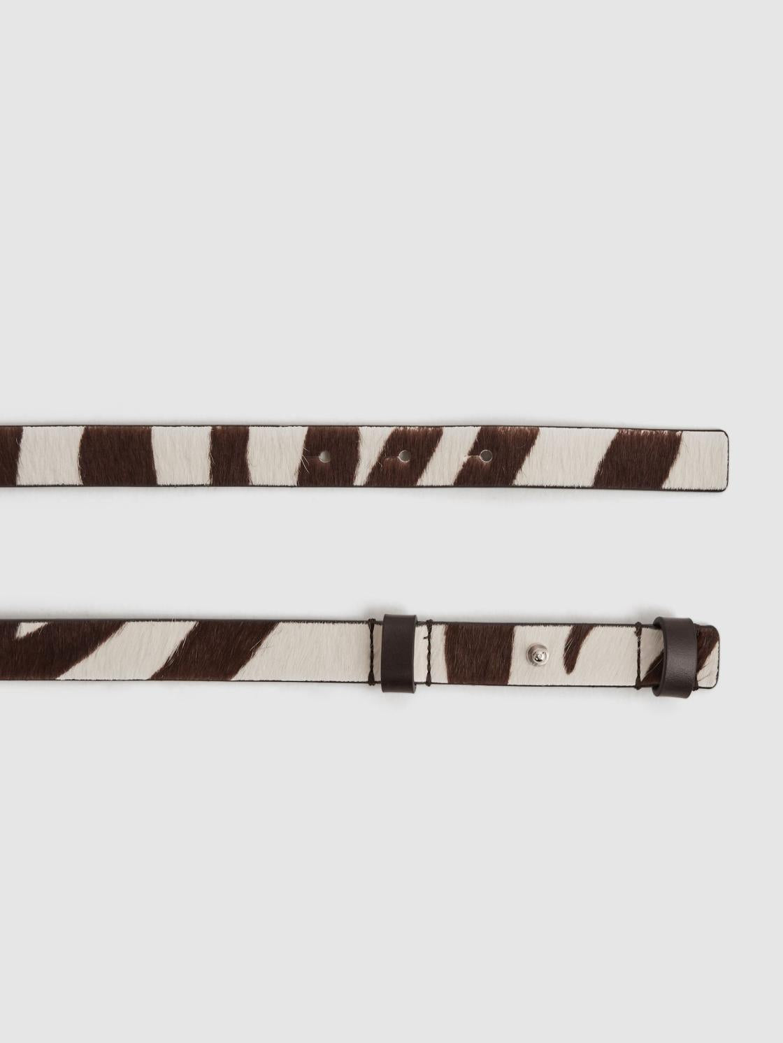 Reiss Belts | Hayley Leather Square Hinge Belt Chocolate/ecru - Women