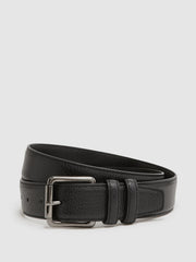 Reiss Belts | Lucas Grained Leather Belt Black - Men