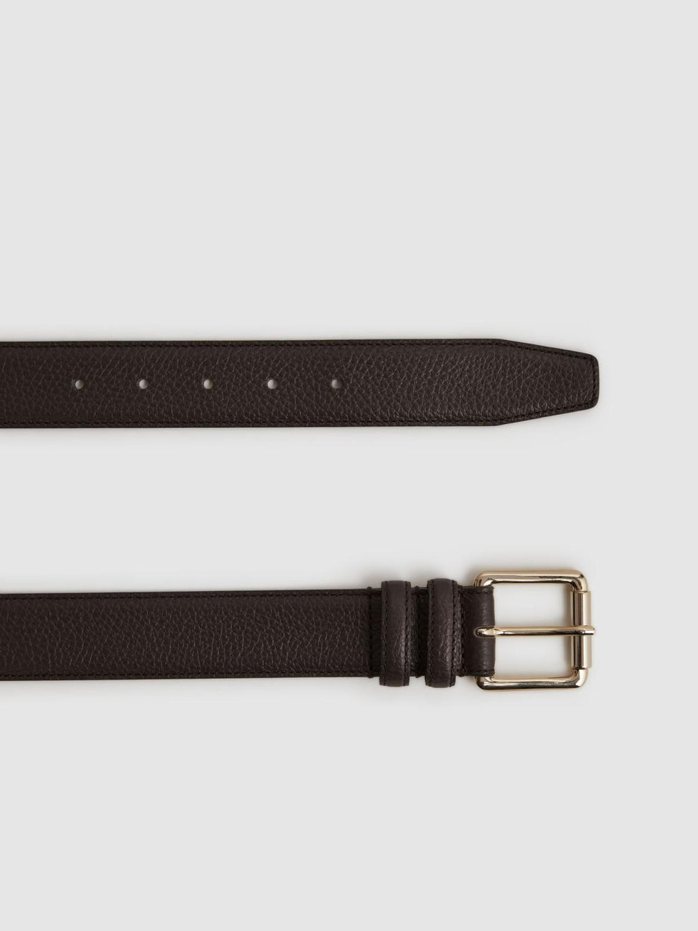 Reiss Belts | Lucas Grained Leather Belt Black - Men