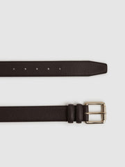Reiss Belts | Lucas Grained Leather Belt Black - Men