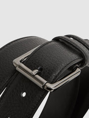 Reiss Belts | Lucas Grained Leather Belt Black - Men
