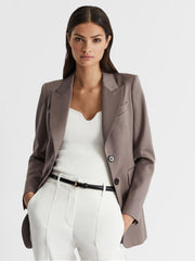 Reiss Belts | Molly Mini Leather Croc Embossed Mini Belt Black - Women