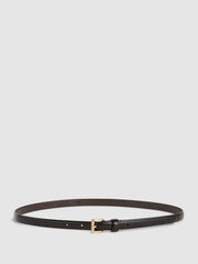 Reiss Belts | Molly Mini Leather Croc Embossed Mini Belt Black - Women