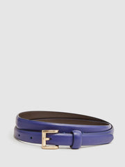 Reiss Belts | Molly Mini Leather Waist Belt Purple - Women