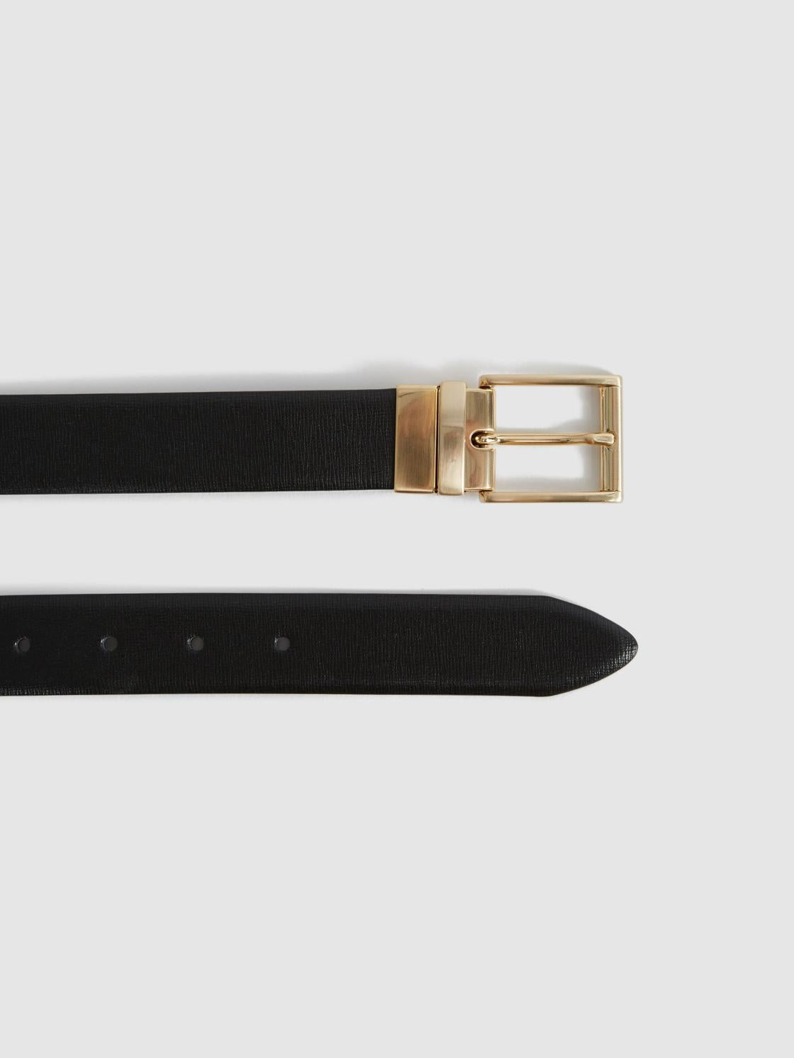 Reiss Belts | Ricky Reversible Leather Belt Black - Men