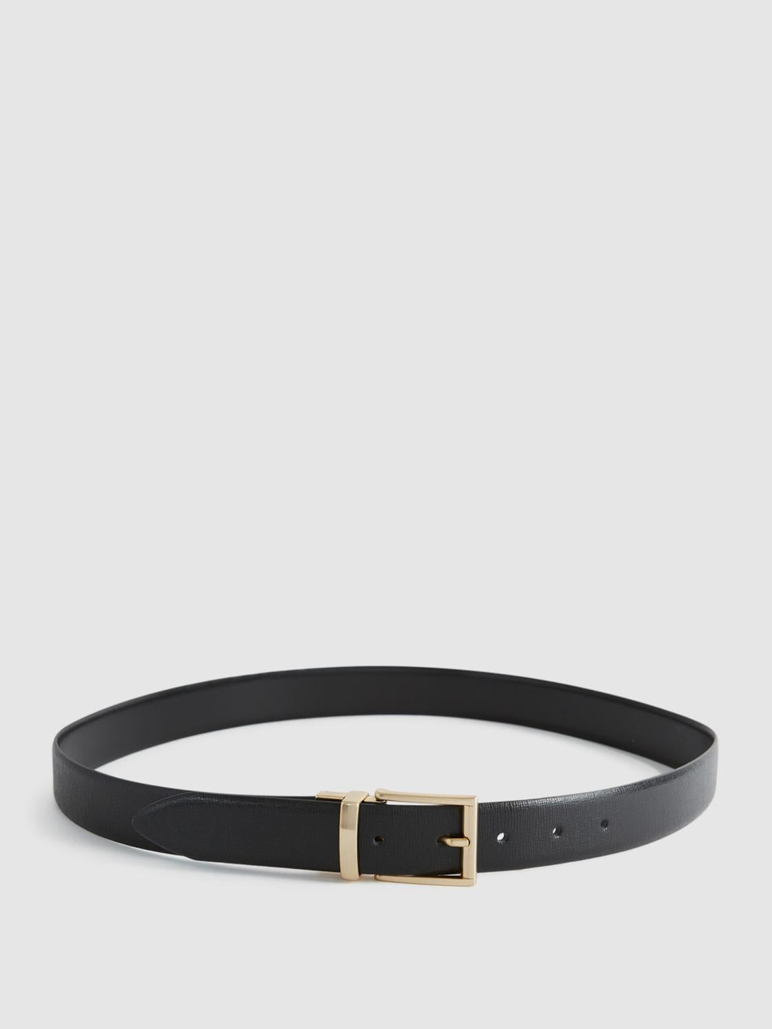 Reiss Belts | Ricky Reversible Leather Belt Black - Men