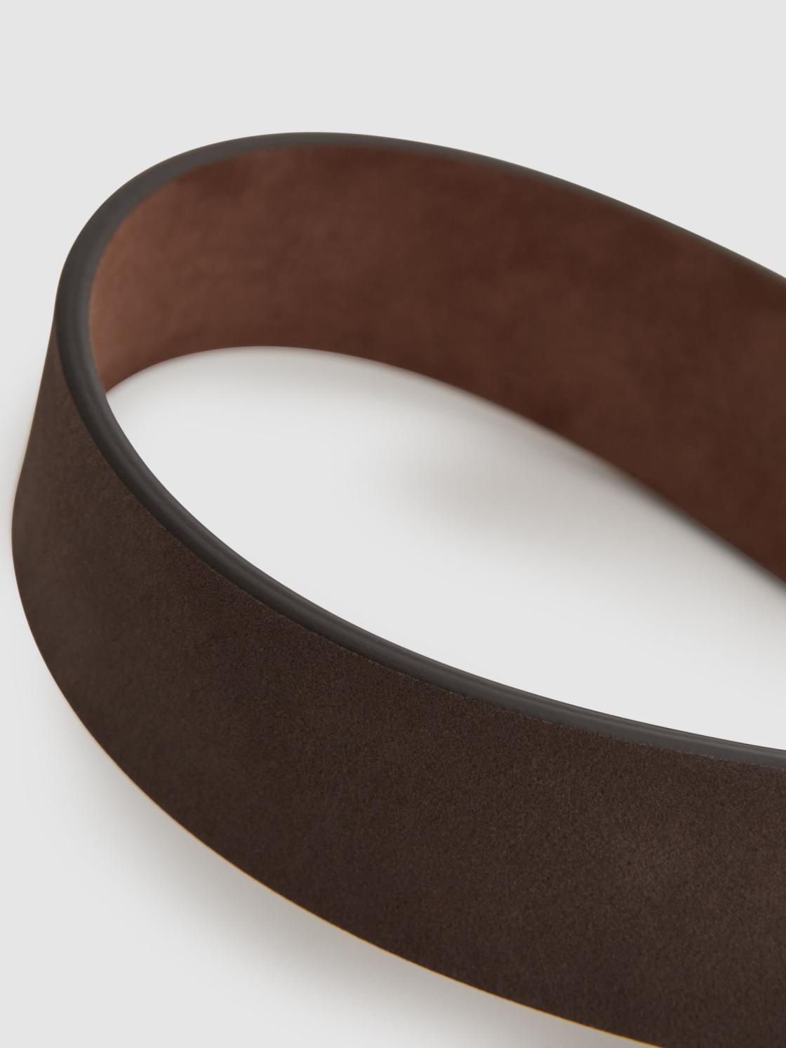 Reiss Belts | Rowan Nubuck Leather Reversible Belt Chocolate/tan - Men