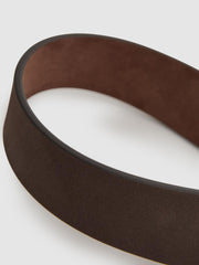 Reiss Belts | Rowan Nubuck Leather Reversible Belt Chocolate/tan - Men