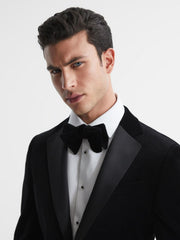 Reiss Blazers | Ace Single Breasted Velvet Blazer Black - Men
