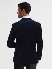 Reiss Blazers | Ace Single Breasted Velvet Blazer Black - Men
