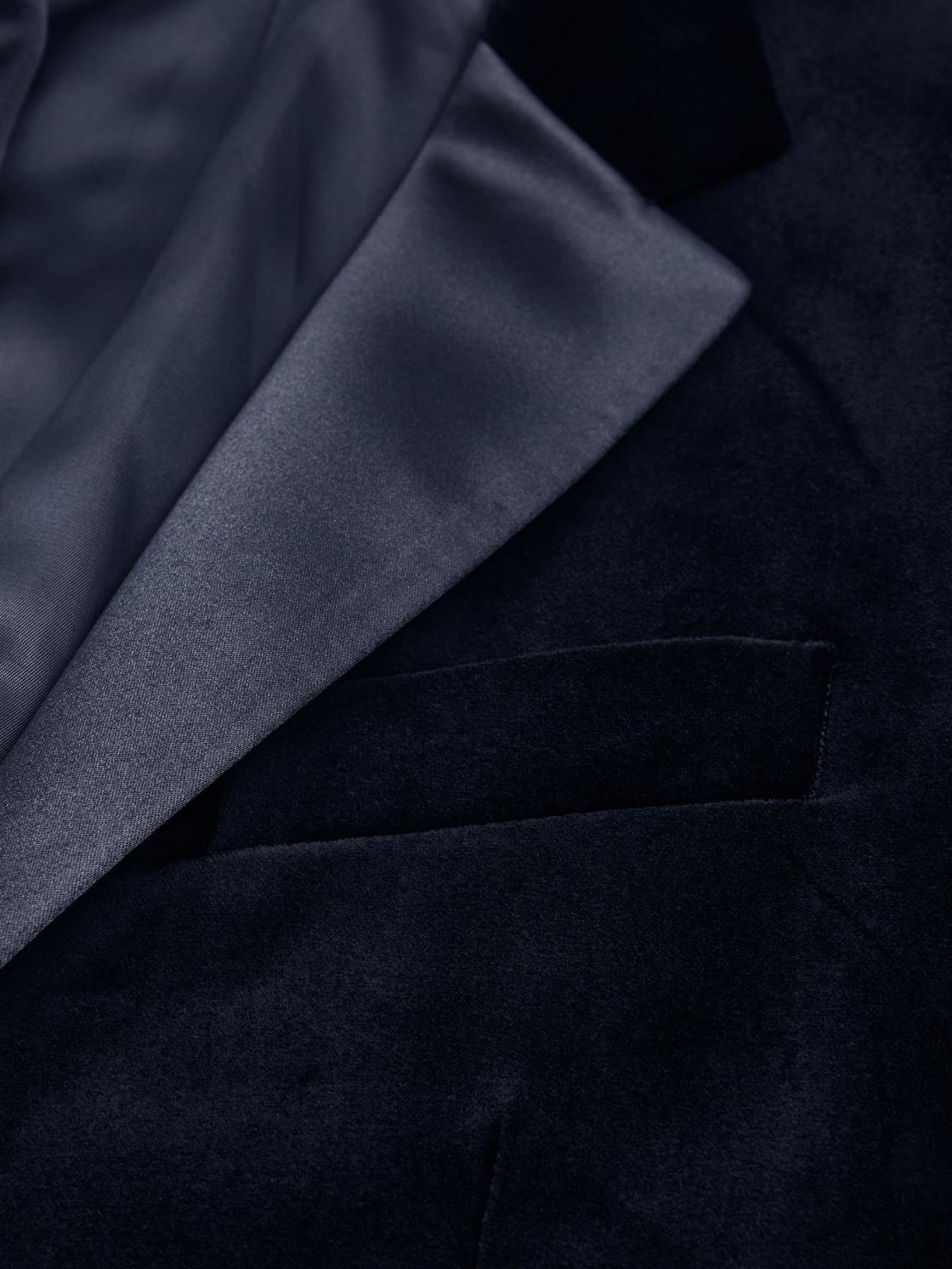 Reiss Blazers | Ace Single Breasted Velvet Blazer Black - Men