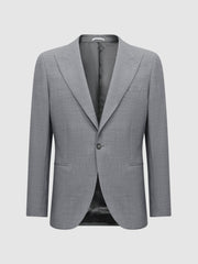 Reiss Blazers | Arrow Slim Fit Single Breasted Wool Blend Blazer Soft Grey - Men