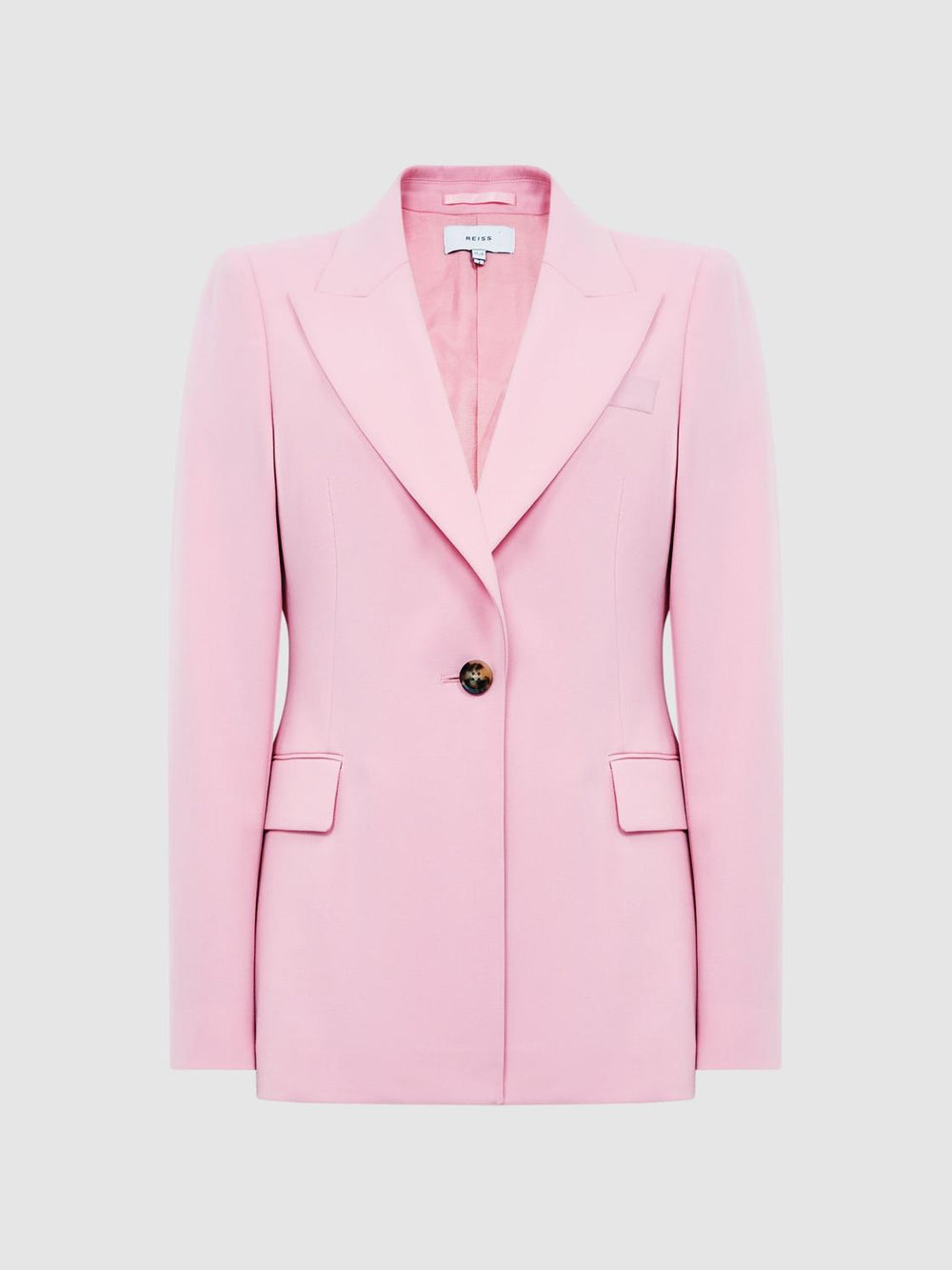 Reiss Blazers | Blair Single Breasted Wool Blend Blazer Pink - Women