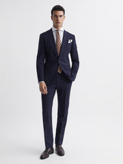Reiss Blazers | Bold Single Breasted Wool Blazer Navy - Men