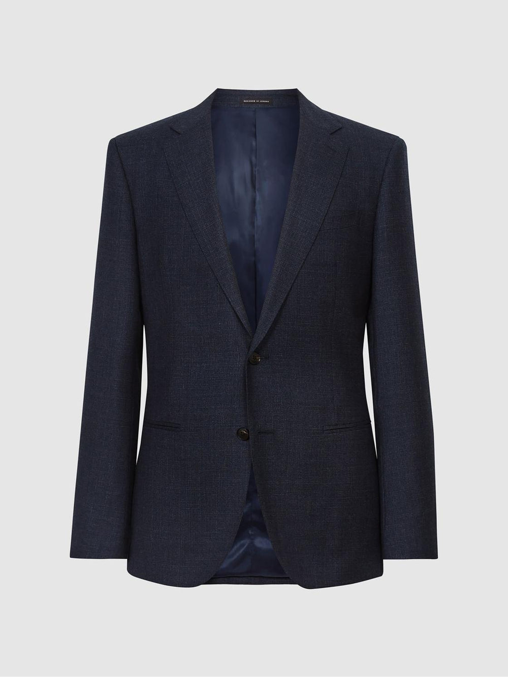 Reiss Blazers | Dunn Textured Slim Fit Blazer Navy - Men