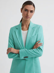Reiss Blazers | Ember Tailored Single Breasted Blazer Green - Women